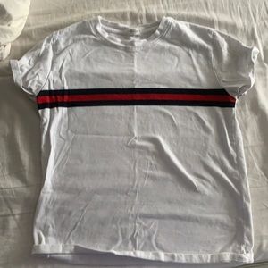 Striped plain t shirt